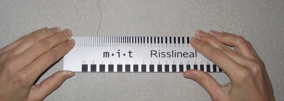 Risslineal im Einsatz